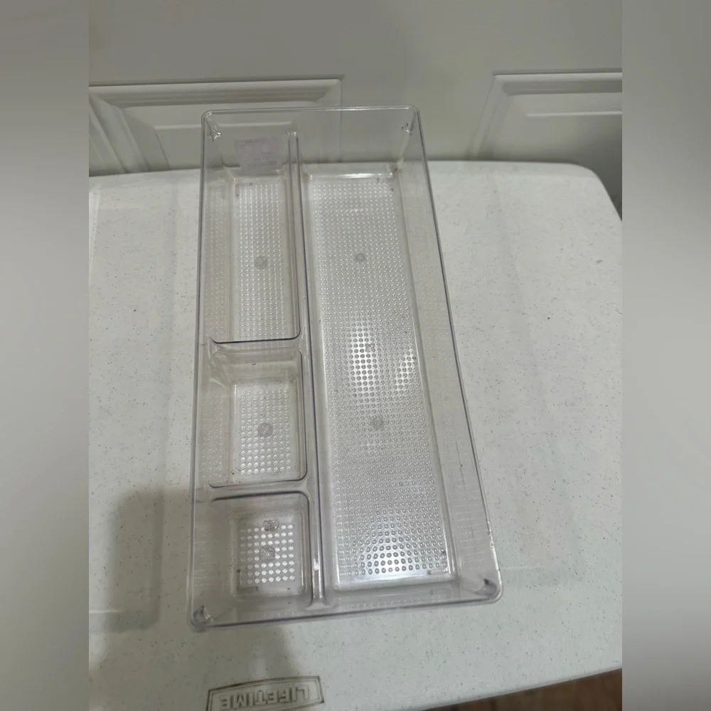 NEW Clear Plastic Drawer Organizers Set